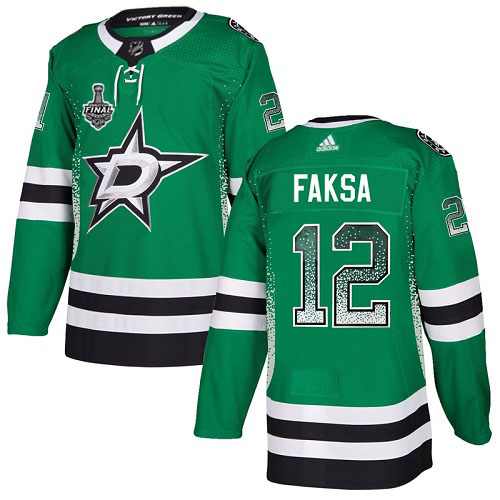 Adidas Men Dallas Stars 12 Radek Faksa Green Home Authentic Drift Fashion 2020 Stanley Cup Final Stitched NHL Jersey